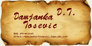 Damjanka Tošević vizit kartica